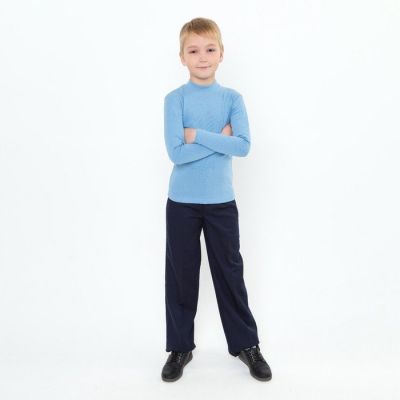 Брюки для мальчика, цвет темно-синий, рост 140 см (34)