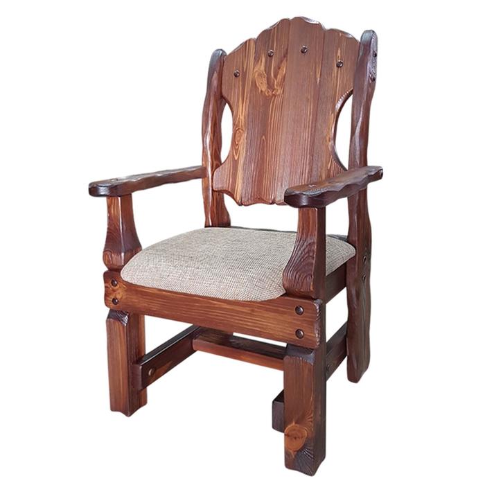 Кресло Добряк 71х62-117см рогожка хвоя старый орех