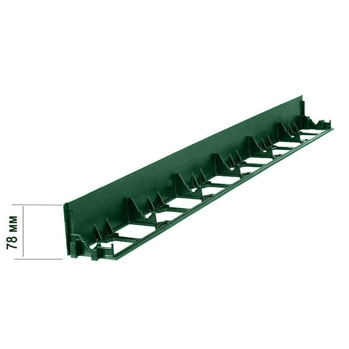 Бордюр, 100 × 8 × 8 см, пластик, зелёный, ГеоПластБорд