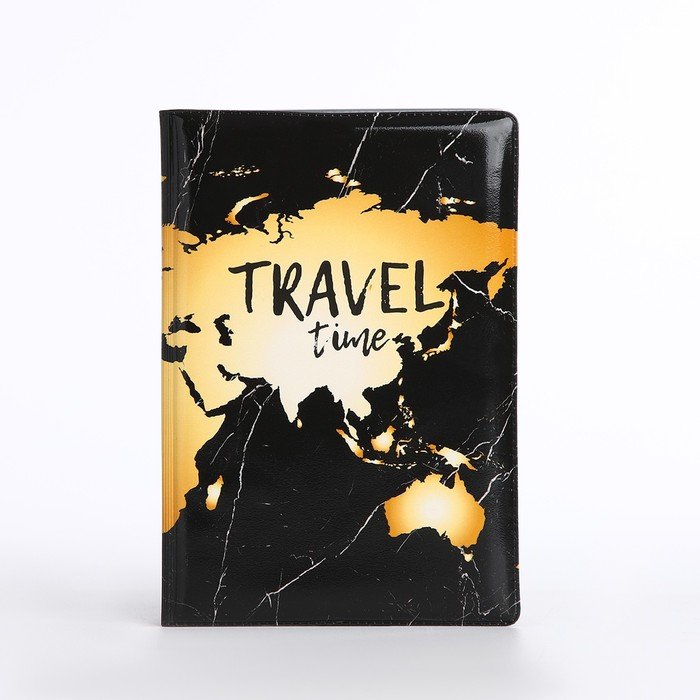 Обложка для паспорта "TRAVEL", 9,5*0,5*13,5, черный