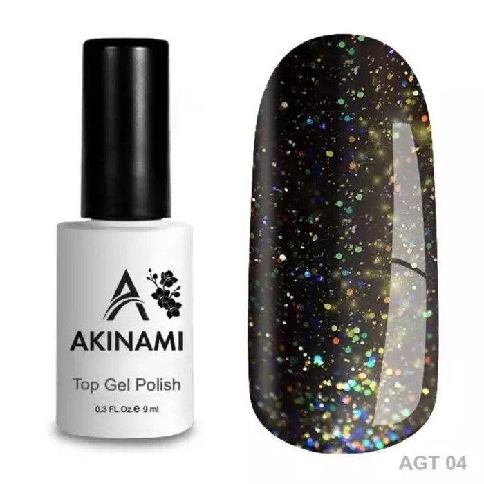 Топ Akinami Glitter Gel №04, 9 мл