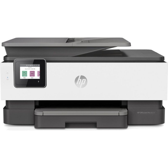 МФУ струйный HP OfficeJet 8023 (1KR64B) A4 Duplex WiFi USB RJ-45 черный/белый