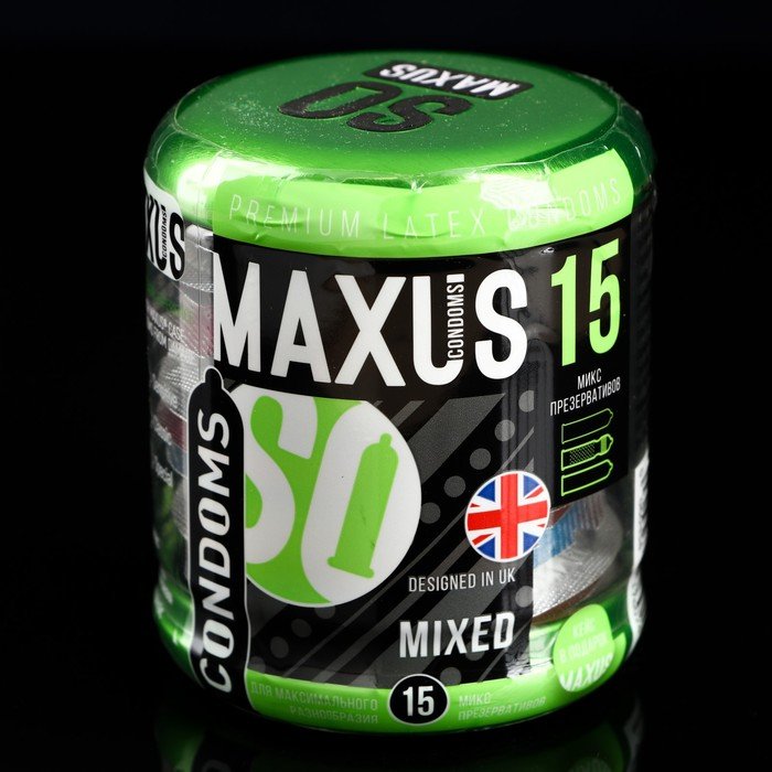 Презервативы микс-набор MAXUS Mixed 15 шт с кейсом