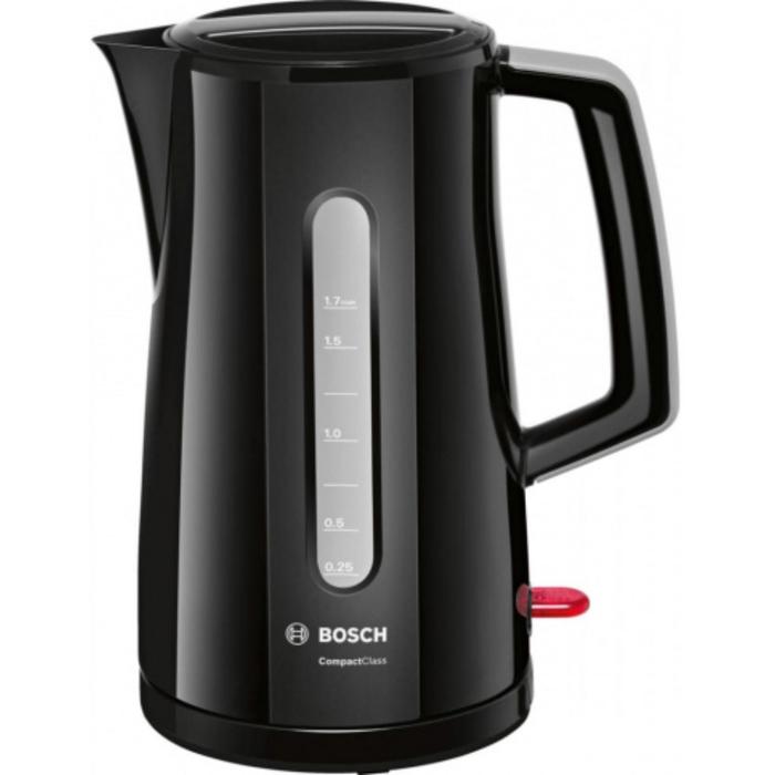 Чайник электрический Bosch TWK 3A013, пластик, 1.7 л, 2400 Вт, черный