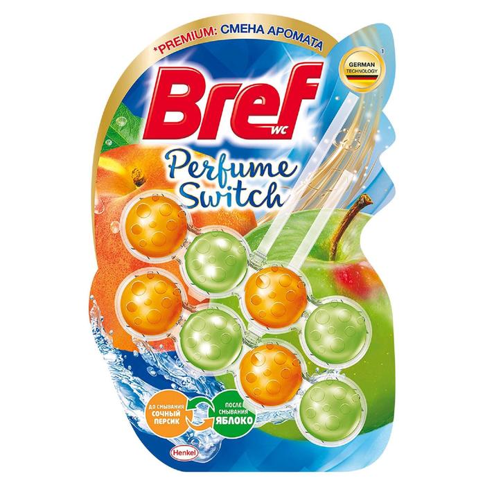Туалетный блок Bref Perfume Switch «Сочный персик - яблоко», 2 шт. по 50 г
