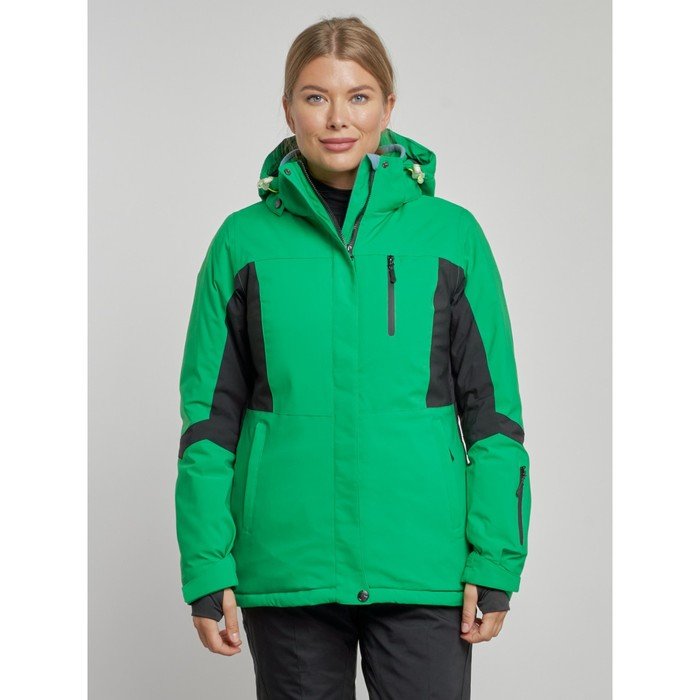 Куртка горнолыжная женская, размер 46, цвет зелёный