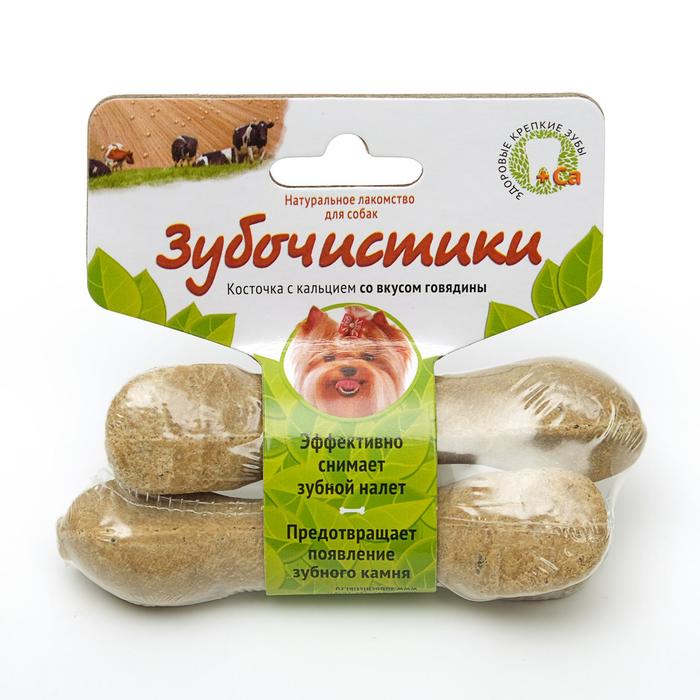 Зубочистики "Деревенские лакомства" для собак мелких пород, со вкусом говядины, 2x18 г