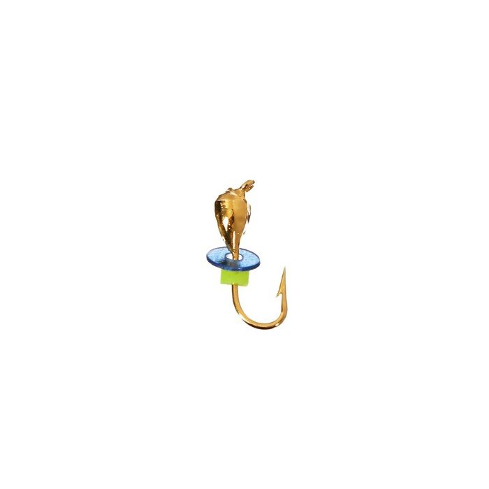 Мормышка Капля (гальваника золото), вес 0.15 г, размер 2