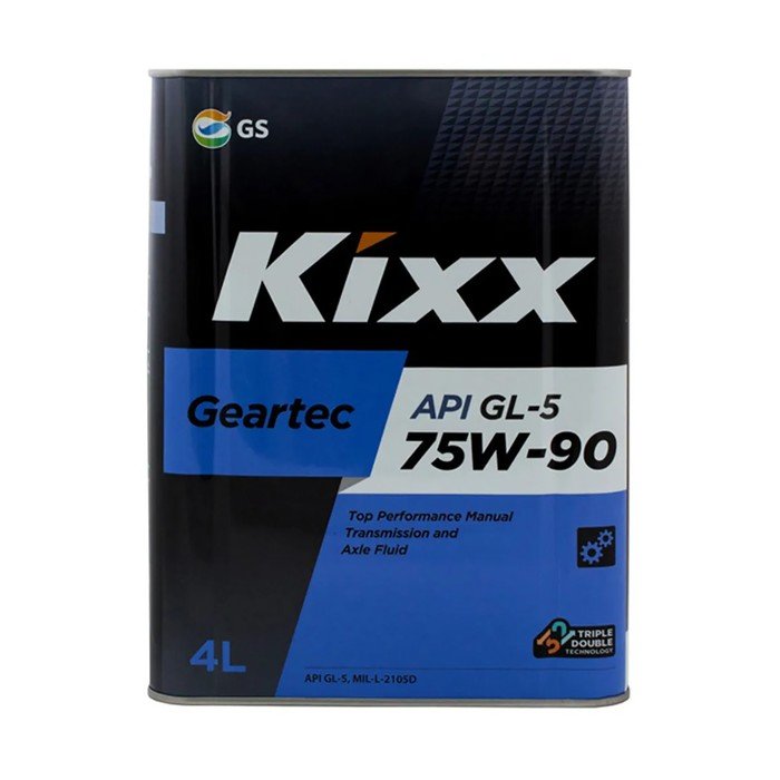 Масло трансмиссионное Kixx Geartec GL-5 75W-90, 4 л мет.