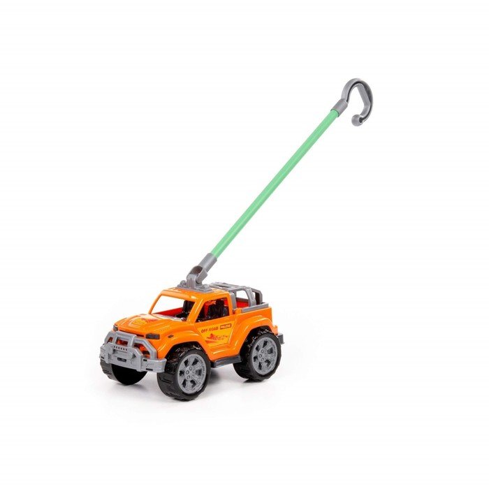 Автомобиль-каталка «Легионер» с ручкой, цвет оранжевый