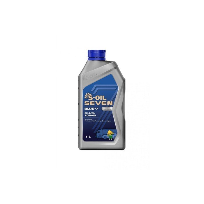Автомобильное масло S-OIL 7 BLUE #7 CI-4/SL 10W-40 синтетика, 1 л