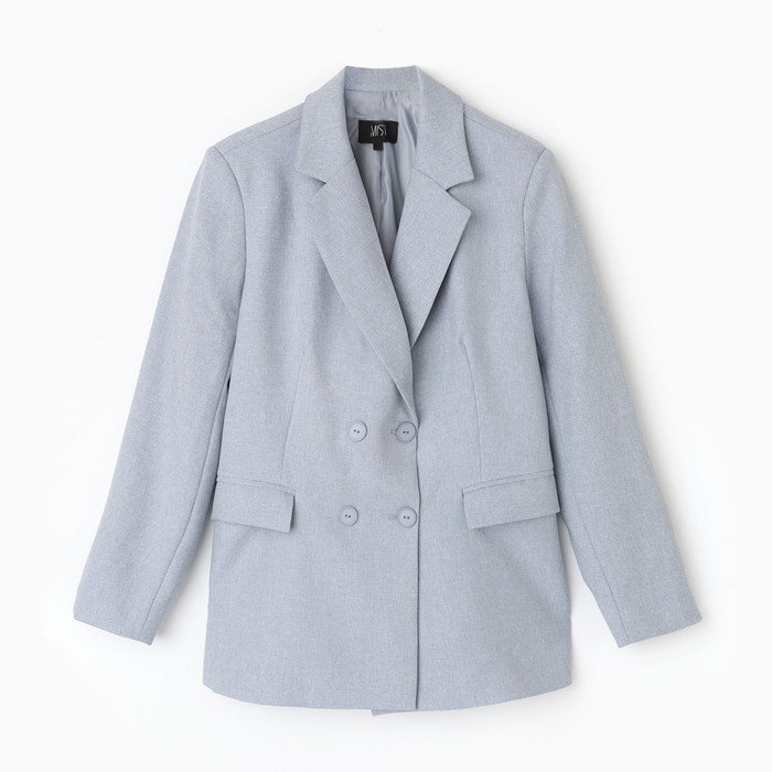 Пиджак женский двубортный MIST plus-size, р.60, серый