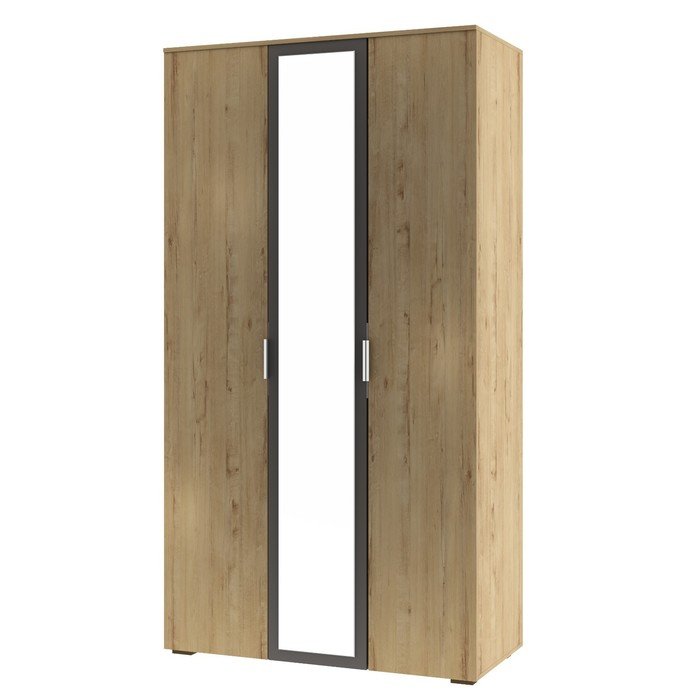 Шкаф 3-х дверный «Бруно», 1200×540×2270 мм, цвет дуб вотан / серый графит