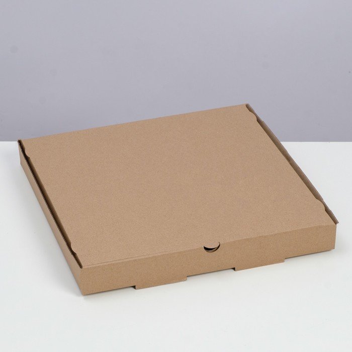 Упаковка для пиццы, бурая, 30 х 30 х 3,5 см