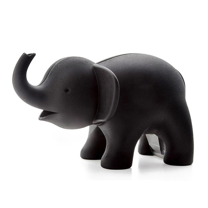Диспенсер для скотча Qualy Elephant, цвет чёрный