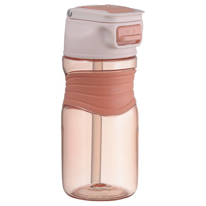 Бутылка для воды Smart Solutions Slow Sip, 450 мл, цвет розовый