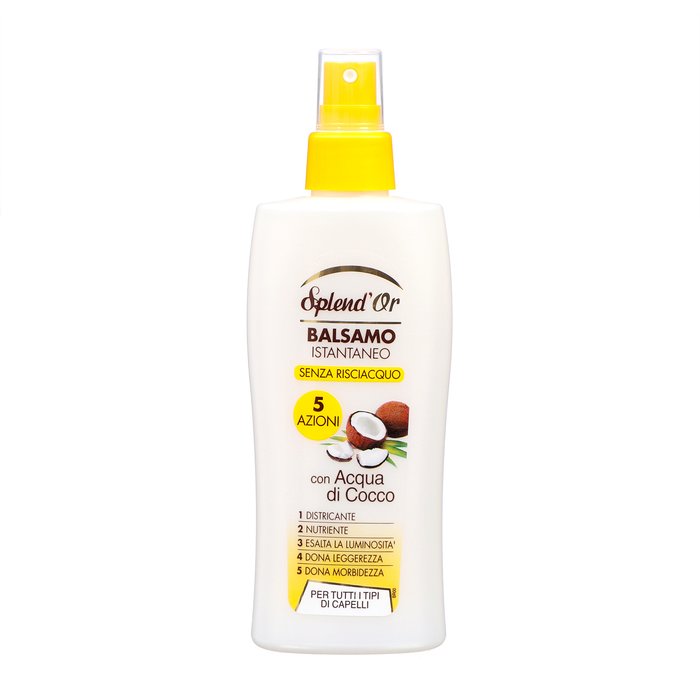 Бальзам-спрей 5 в1 SPLENDOR для всех типов волос с кокосовым маслом, 200 мл