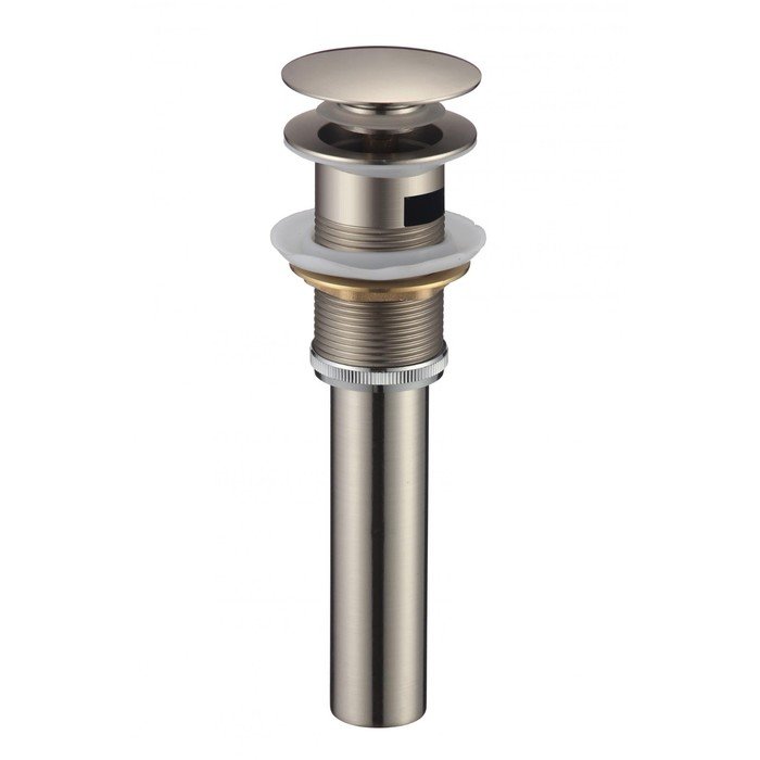 Донный клапан SAVOL S-XS001L, 1 1/4", для раковины, с переливом, латунь, сатин