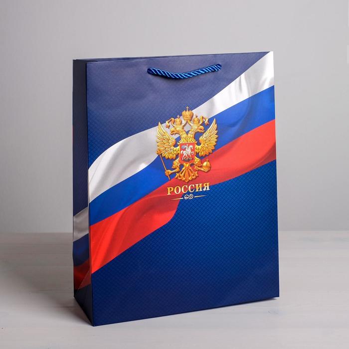 Пакет вертикальный «Россия», 25 × 32 × 12 см