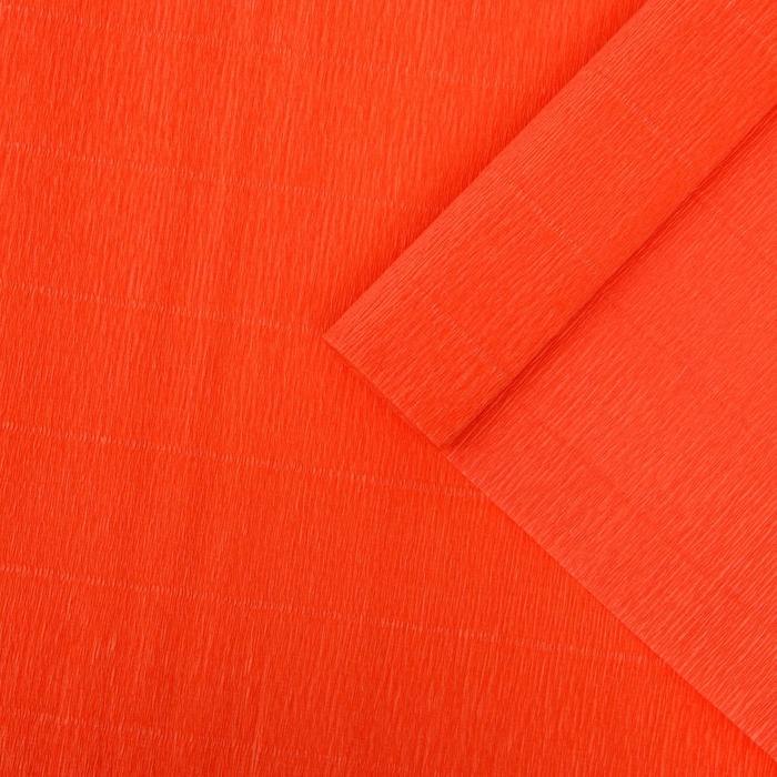 Бумага для поделок и упаковки, гофрированная, оранжевая, 0,5 х 2,5 м