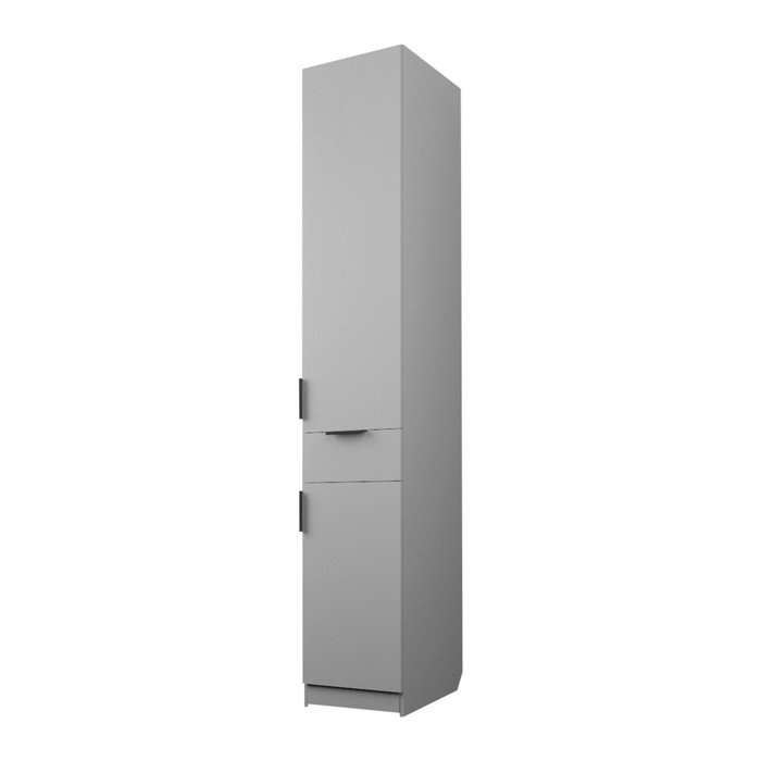 Пенал «Экон», 400×520×2300 мм, 1 ящик, полки, правый, цвет серый шагрень