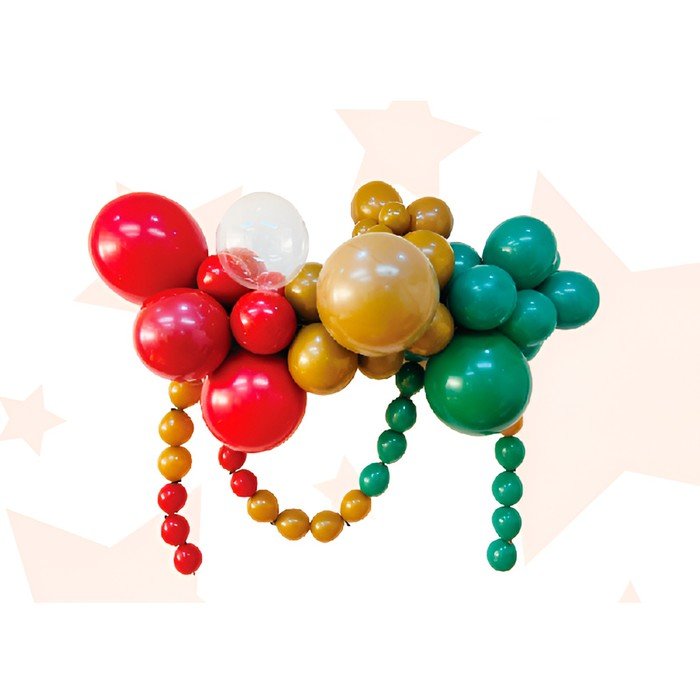 Набор для создания композиций из воздушных шаров, набор 52 шт., красный, зеленый, коричневый   10062