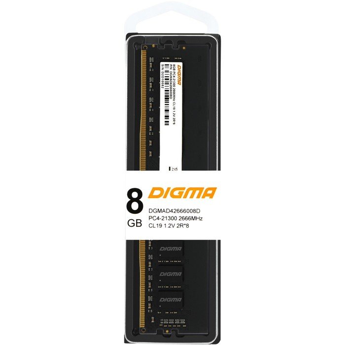 Память DDR4 8GB 2666MHz Digma DGMAD42666008D RTL PC4-21300 CL19 DIMM 288-pin 1.2В dual rank   100449
