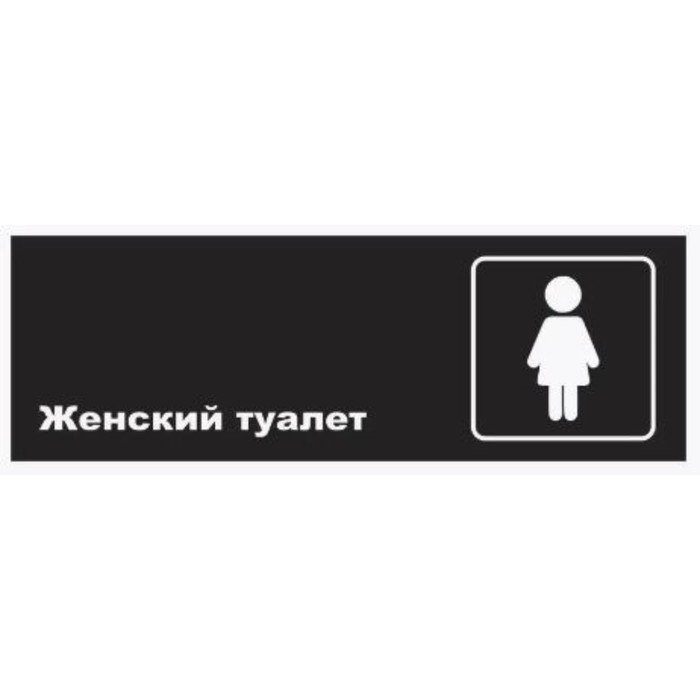 Табличка "Женский туалет", матовая, 300*100 мм