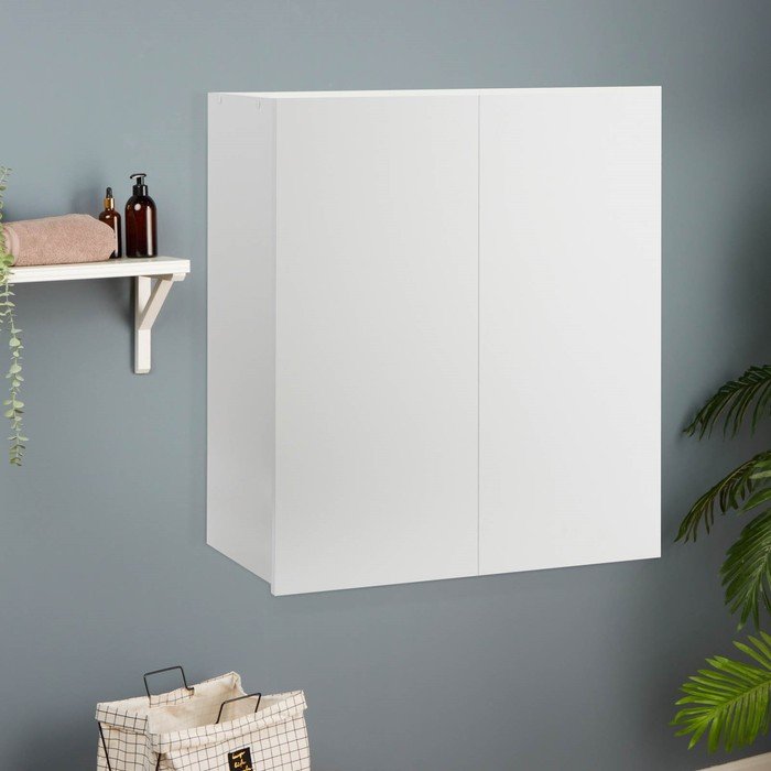 Шкаф подвесной для ванной комнаты  №5, белый,  60 х 29 х 70 см