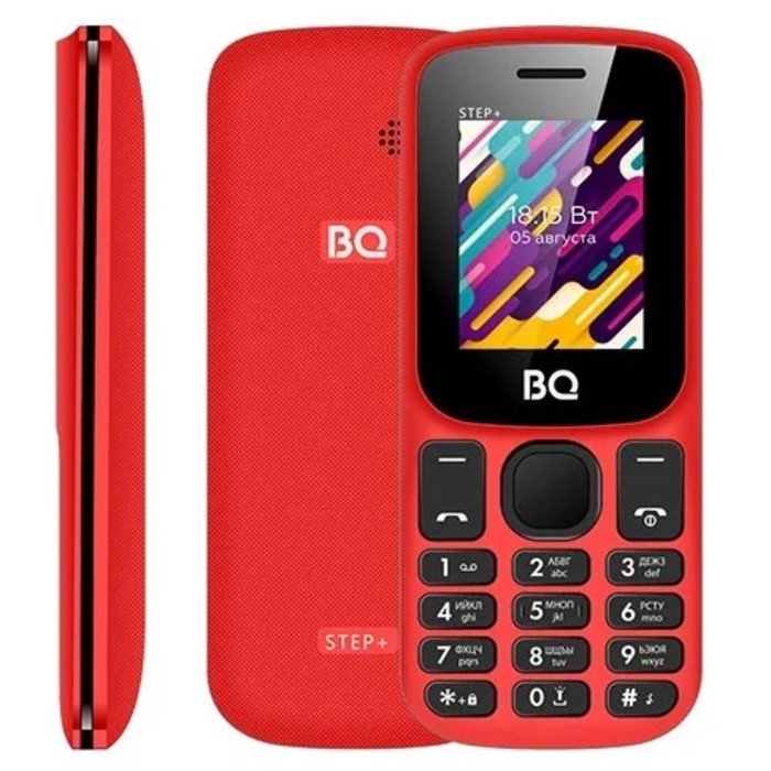Сотовый телефон BQ M-1848 Step+, 1.77", 2 sim, microSD, 600 мАч, черно-красный