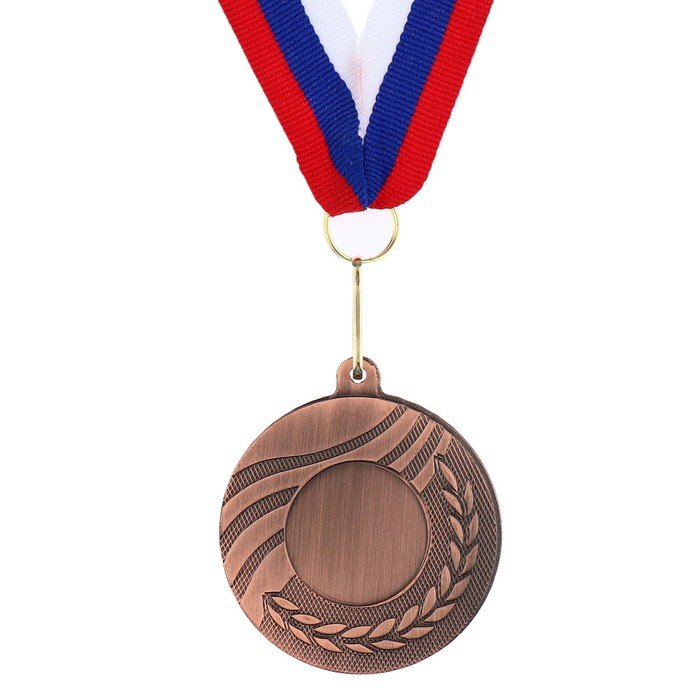 Медаль под нанесение 007 диам 5 см. Цвет бронз. С лентой