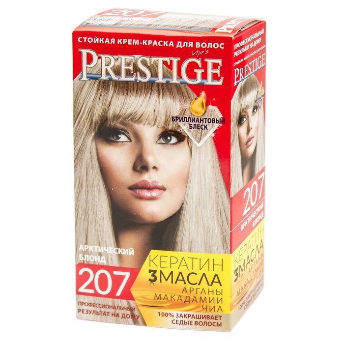 Краска для волос Prestige Vip's, 207 арктический блонд
