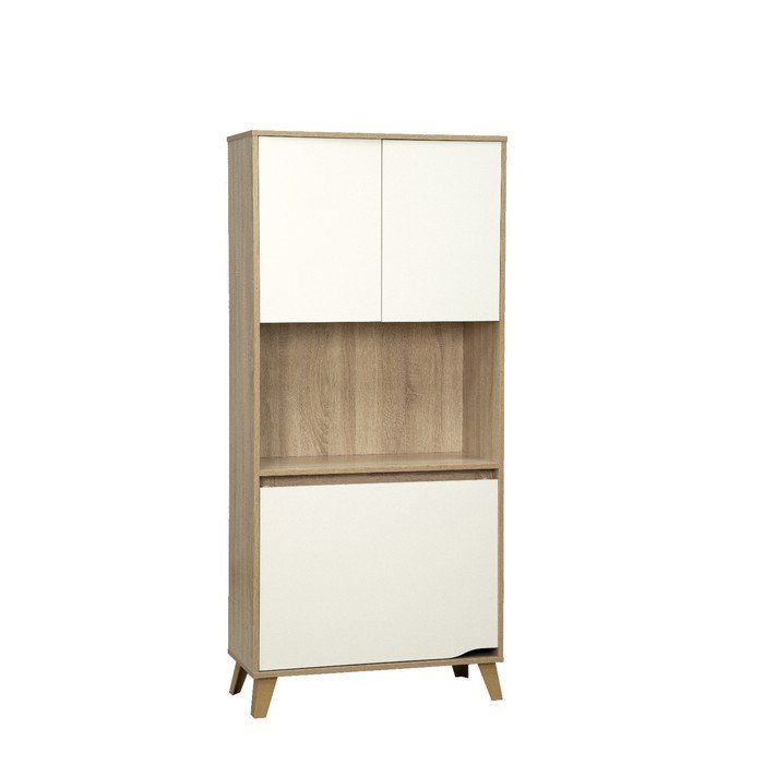 Шкаф комбинированный «Аданте» 57.02, 800×365×1750 мм, цвет дуб сонома / белый