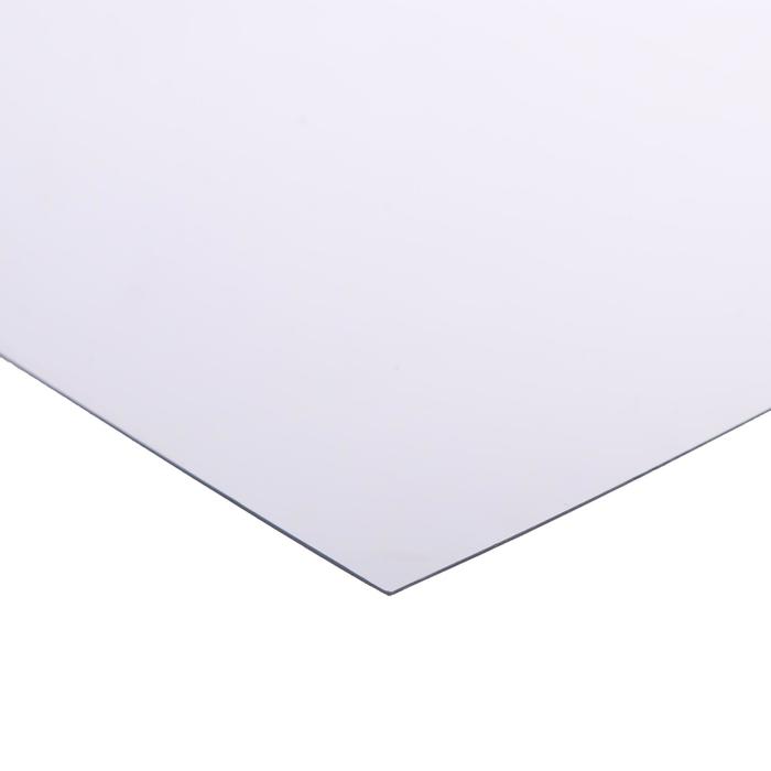 Лист ПЭТ-А, толщина 0.5 мм, 2,05 × 1,25 м, без УФ, прозрачный