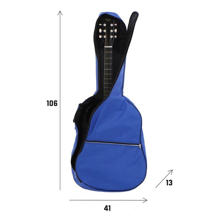 Чехол для гитары  Music Life, 106х41х13 см, синий