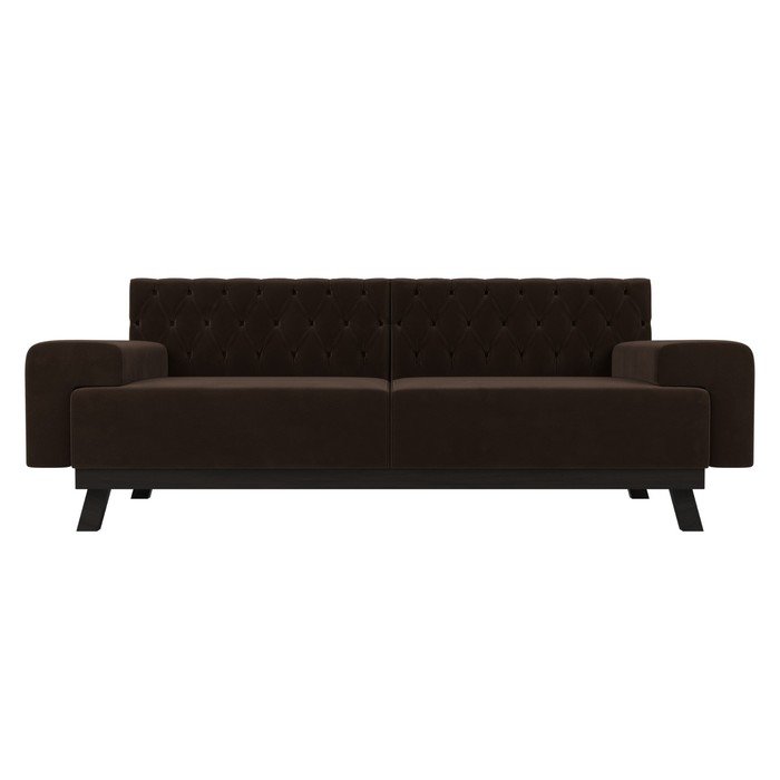Прямой диван «Мюнхен Люкс», микровельвет, цвет коричневый
