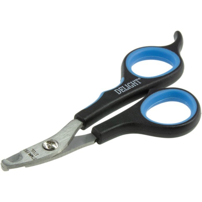 Когтерез-ножницы DeLIGHT, малый, длинные ручки с упором, 9,3 см, чёрно-синий