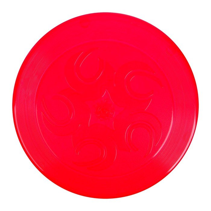 Летающая тарелка, 23 × 23 × 2,7 см, цвет красный + мел в подарок