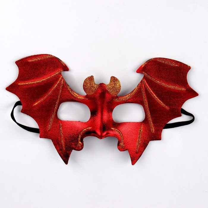 Карнавальная маска "Летучая мышь", цвет красный