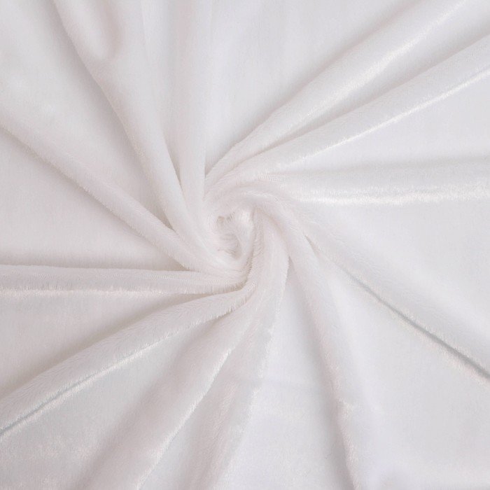 Лоскут Мех на трикотажной основе, 100*150см,цвет белый
