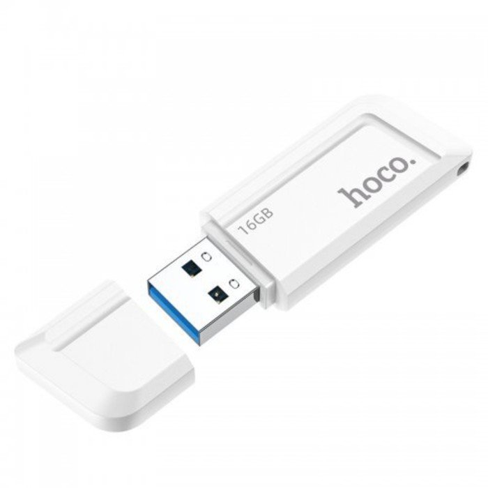 Флешка Hoco UD11 Wisdom, 16 Гб, USB3.0, чт до 100 Мб/с, зап до 30 Мб/с, белая