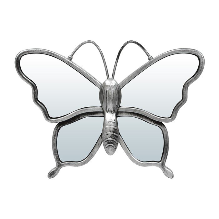 Зеркало Qwerty «Баттерфляй», декоративное, 25х25 см, цвет серебро