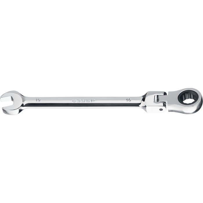 Ключ гаечный комбинированный трещоточный шарнирный ЗУБР 27074-08_z01, 10 мм