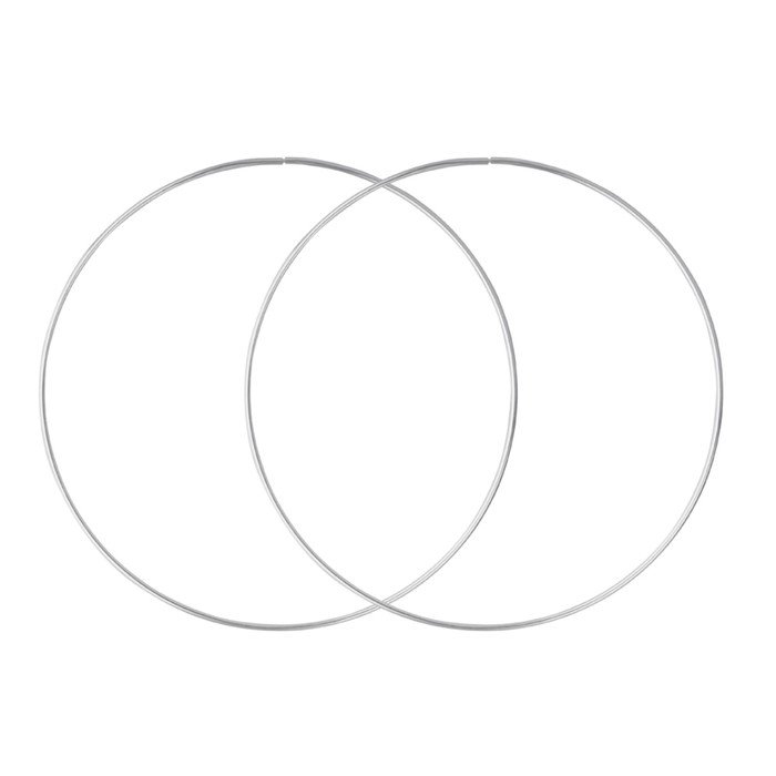 Серьги-кольца "Классика" d=7,5см, посеребрение