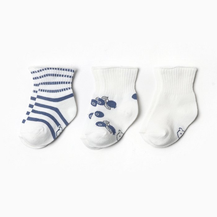 Набор детских носков Крошка Я Blueberry 3 пары, р. 8-10 см