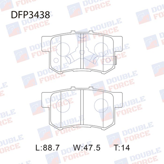 Колодки тормозные дисковые Double Force DFP3438