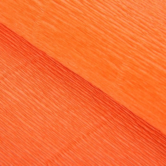 Бумага для декора и флористики, Cartotecnica Rossi, гофрированная, "Неоновая", оранжевая, двусторонняя, однотонная, рулон 1шт., 0,5 х 2,5 м