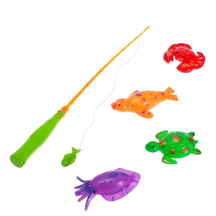 Рыбалка «Весёлая рыбалка», рыбки, цвета МИКС, в пакете
