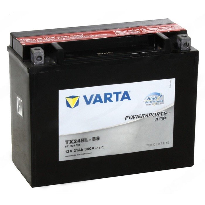 Аккумуляторная батарея Varta Moto AGM 21 Ач, 521 908 034, обратная полярность