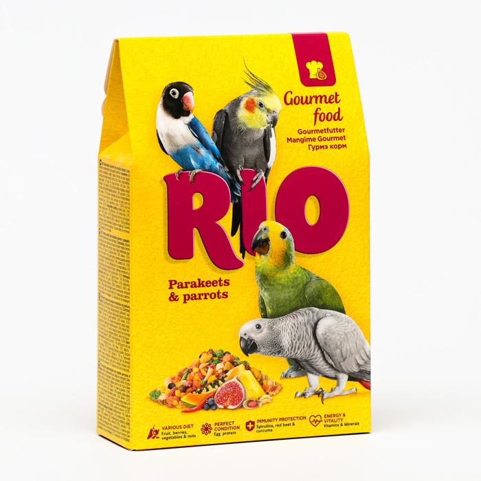 Корм RIO "Гурмэ" для средних и крупных попугаев, 250 г